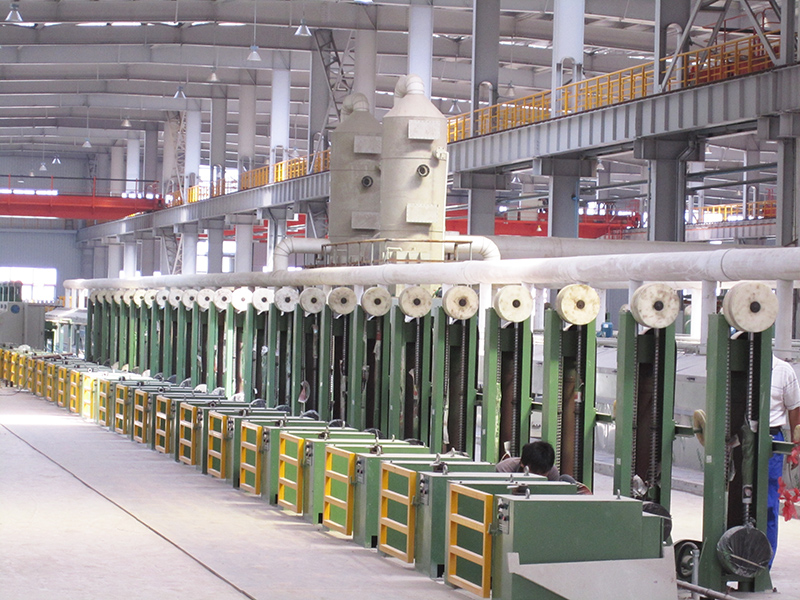 Welding wire copper plating pay-off unit